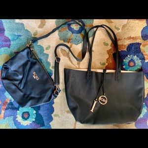BCBG Black Handbag Pair